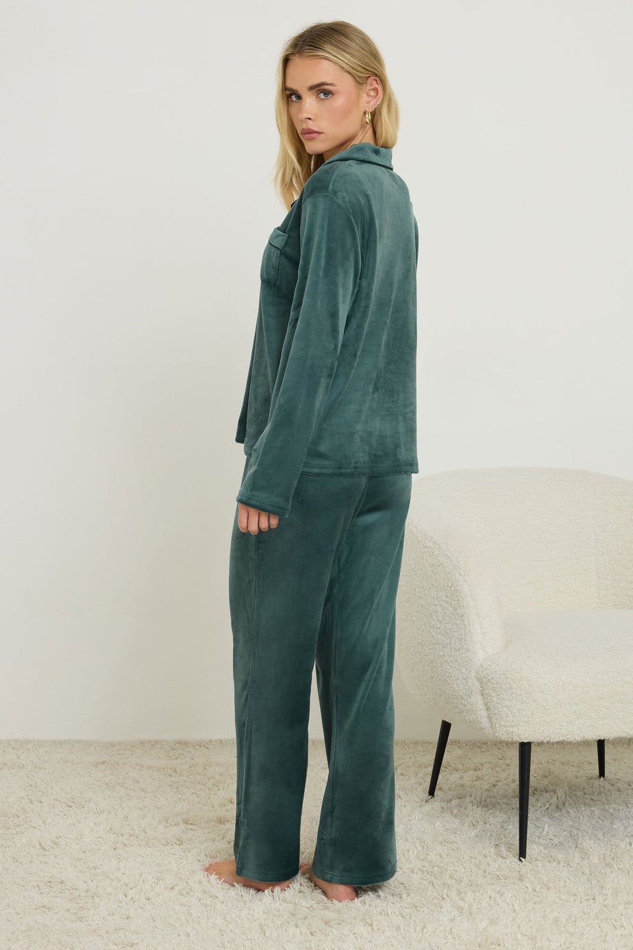 PixieGirl Petite Green Super Luxe Touch Pyjama Set