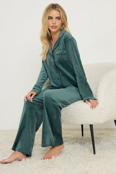 PixieGirl Petite Green Super Luxe Touch Pyjama Set