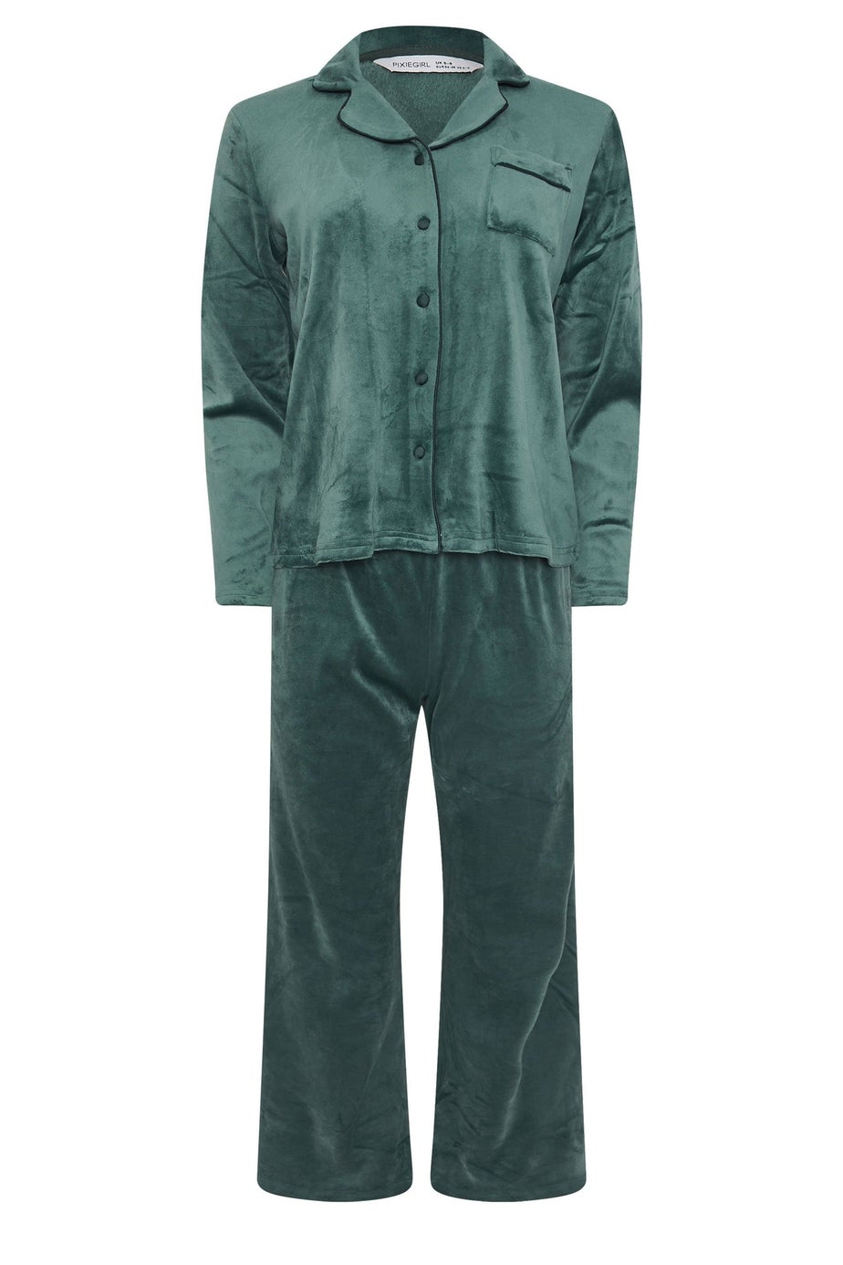 PixieGirl Petite Green Super Luxe Touch Pyjama Set