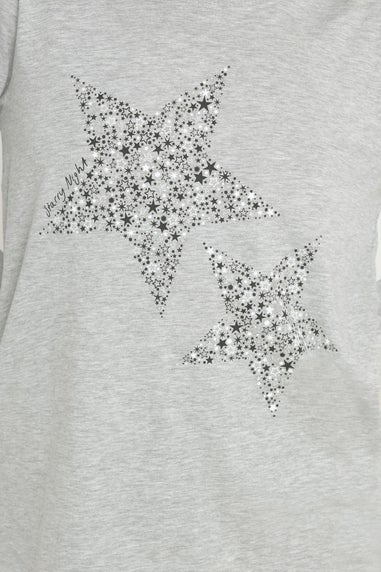 PixieGirl Petite Black Star Graphic Wide Leg Pyjama Set