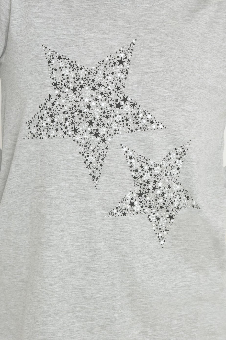 PixieGirl Petite Black Star Graphic Wide Leg Pyjama Set