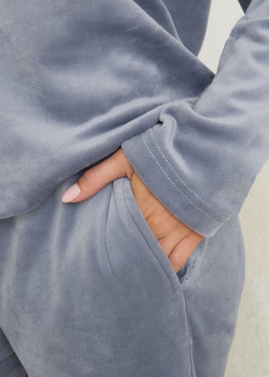 PixieGirl Petite Blue Luxe Fleece Pyjama Set