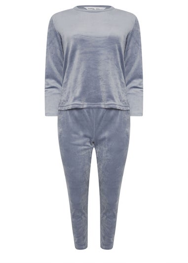 PixieGirl Petite Blue Luxe Fleece Pyjama Set