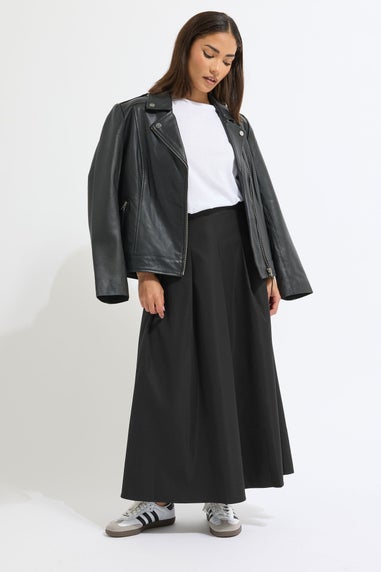 PixieGirl Petite Black Pleated Midaxi Skirt