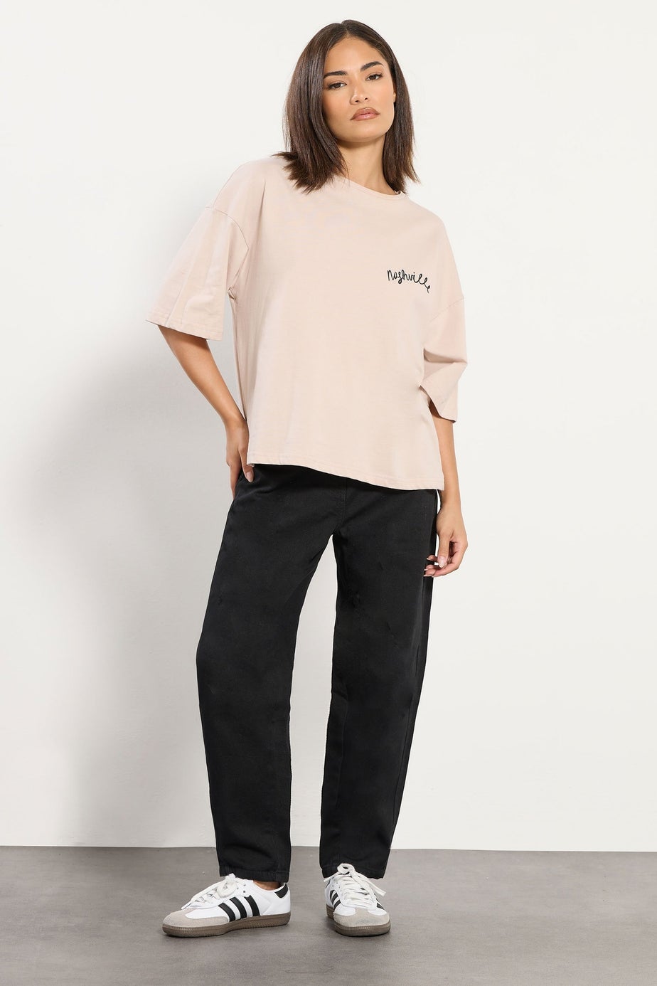 PixieGirl Petite Black Non-Stretch Barrel Jeans