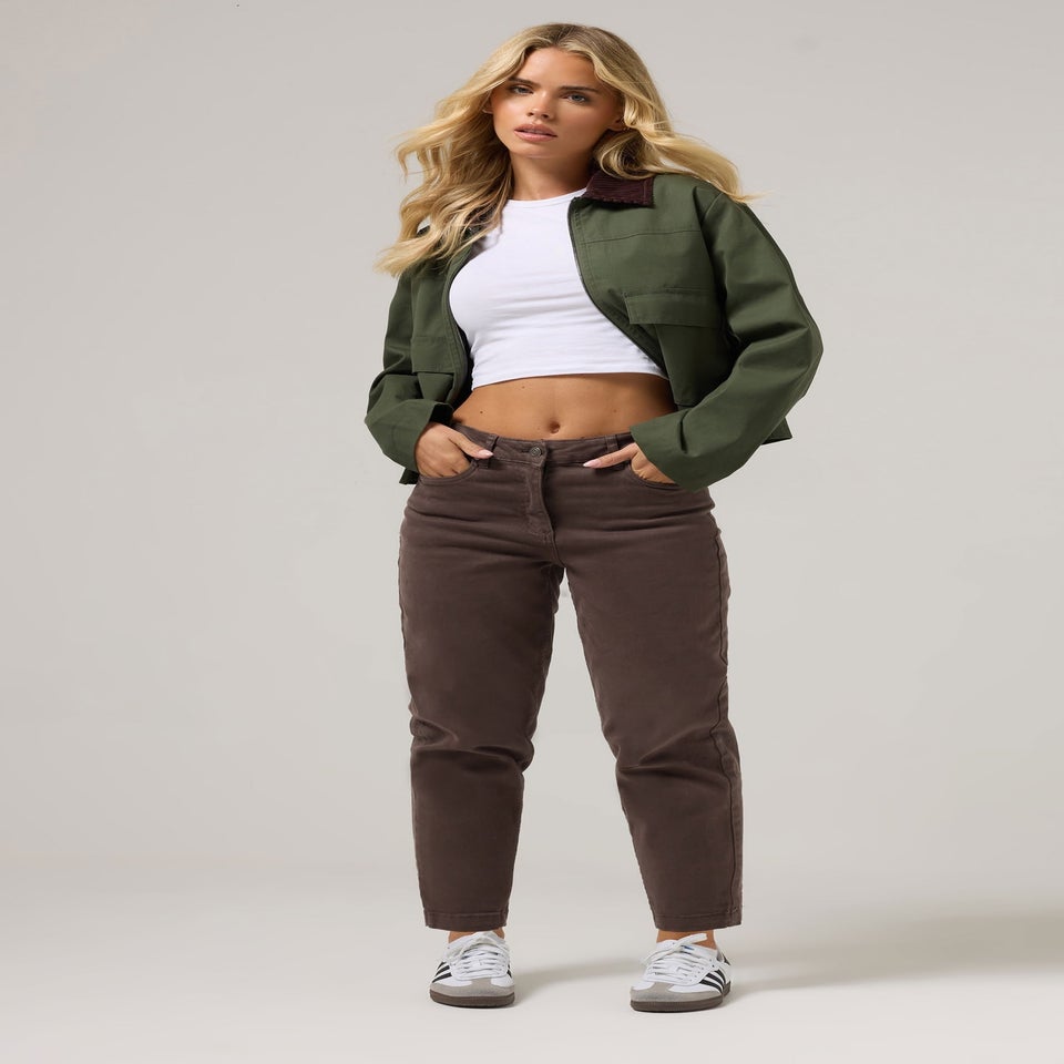 PixieGirl Petite Chocolate Brown Non-Stretch Barrel Jeans