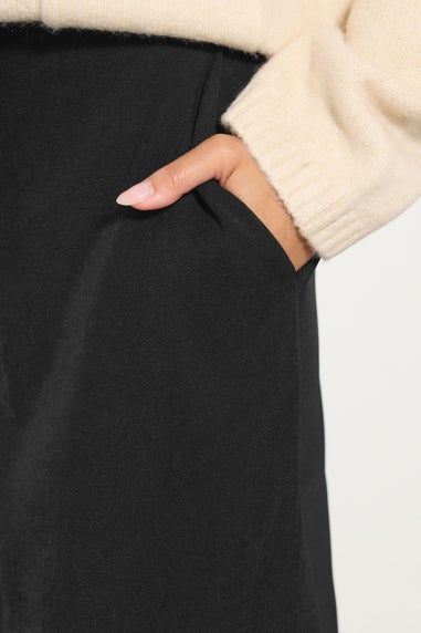 PixieGirl Petite Black Tab Wide Leg Trousers