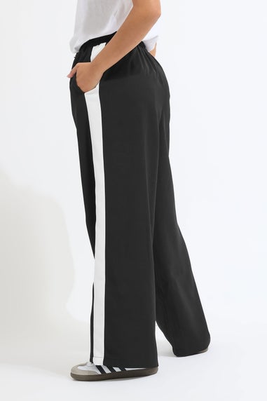 PixieGirl Petite Black Striped Wide Leg Trousers