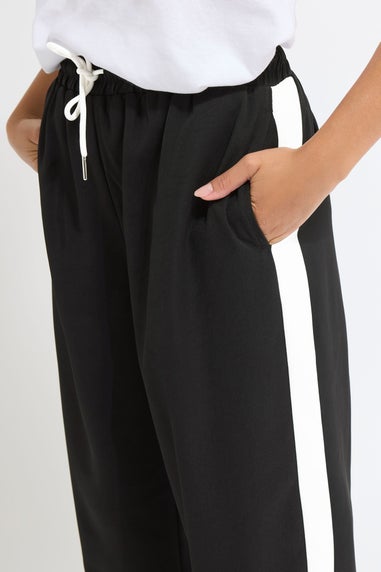 PixieGirl Petite Black Striped Wide Leg Trousers