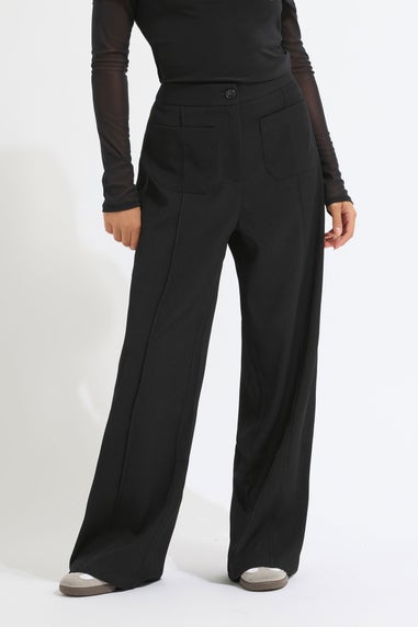 PixieGirl Petite Black Pocket Formal Trousers