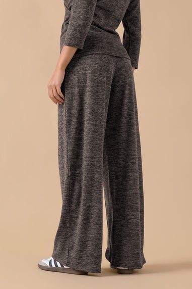 PixieGirl Petite Chocolate Brown Marl Wide Leg Trousers