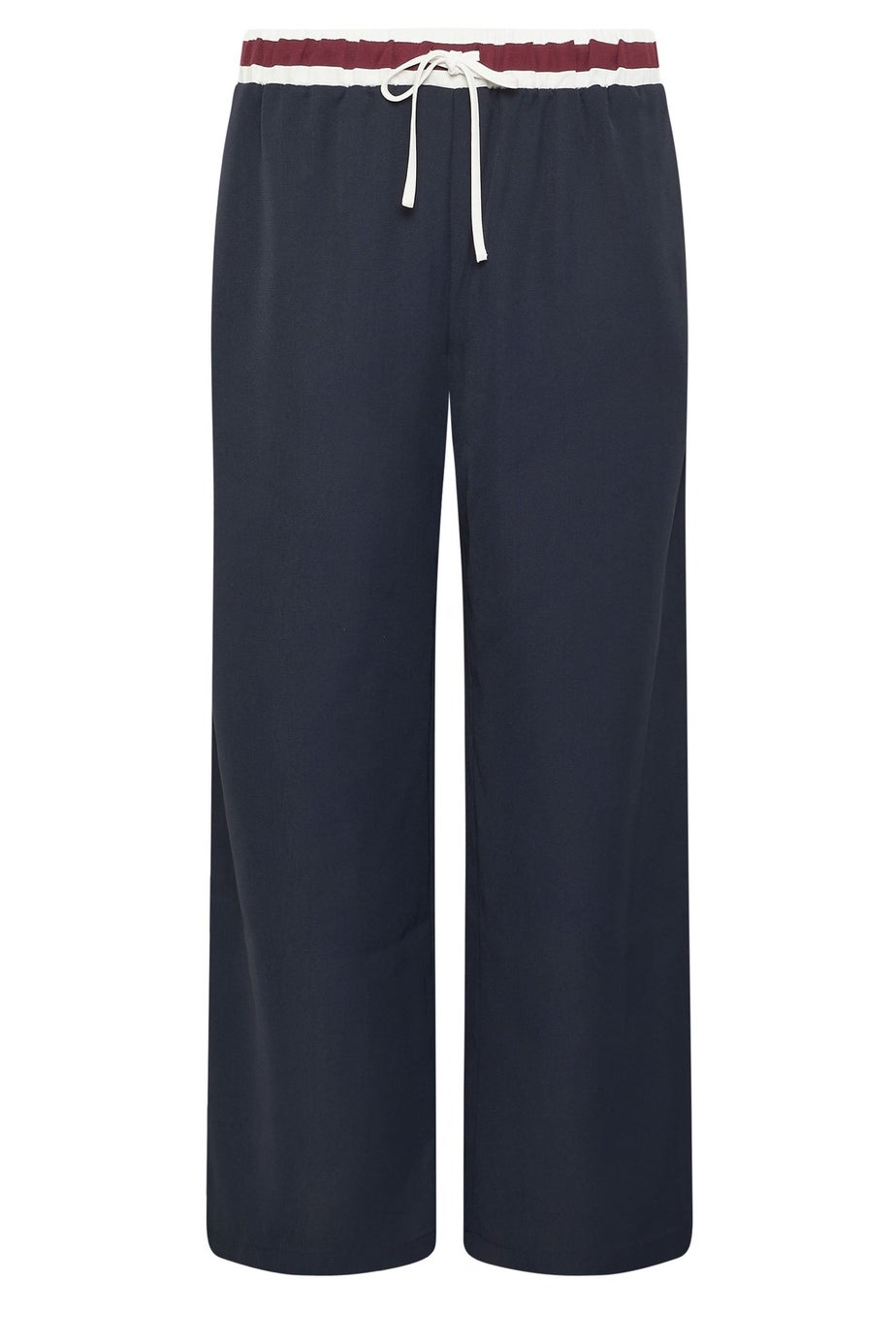 PixieGirl Petite Navy Blue Contrast Waist Trousers