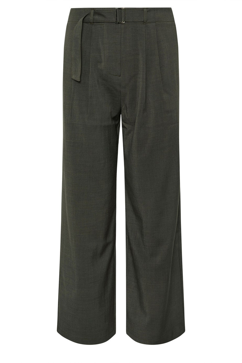PixieGirl Petite Olive Green Buckle Wide Leg Trousers