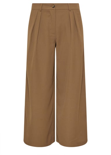 PixieGirl Petite Brown Pleated Formal Trousers