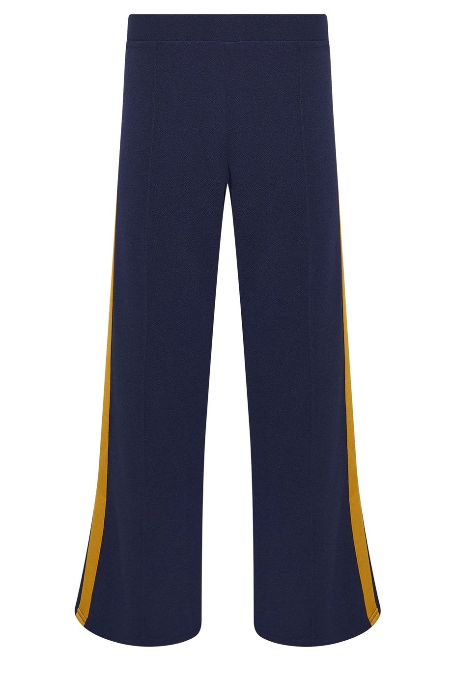 PixieGirl Petite Navy Blue & Yellow Side Stripe Trousers