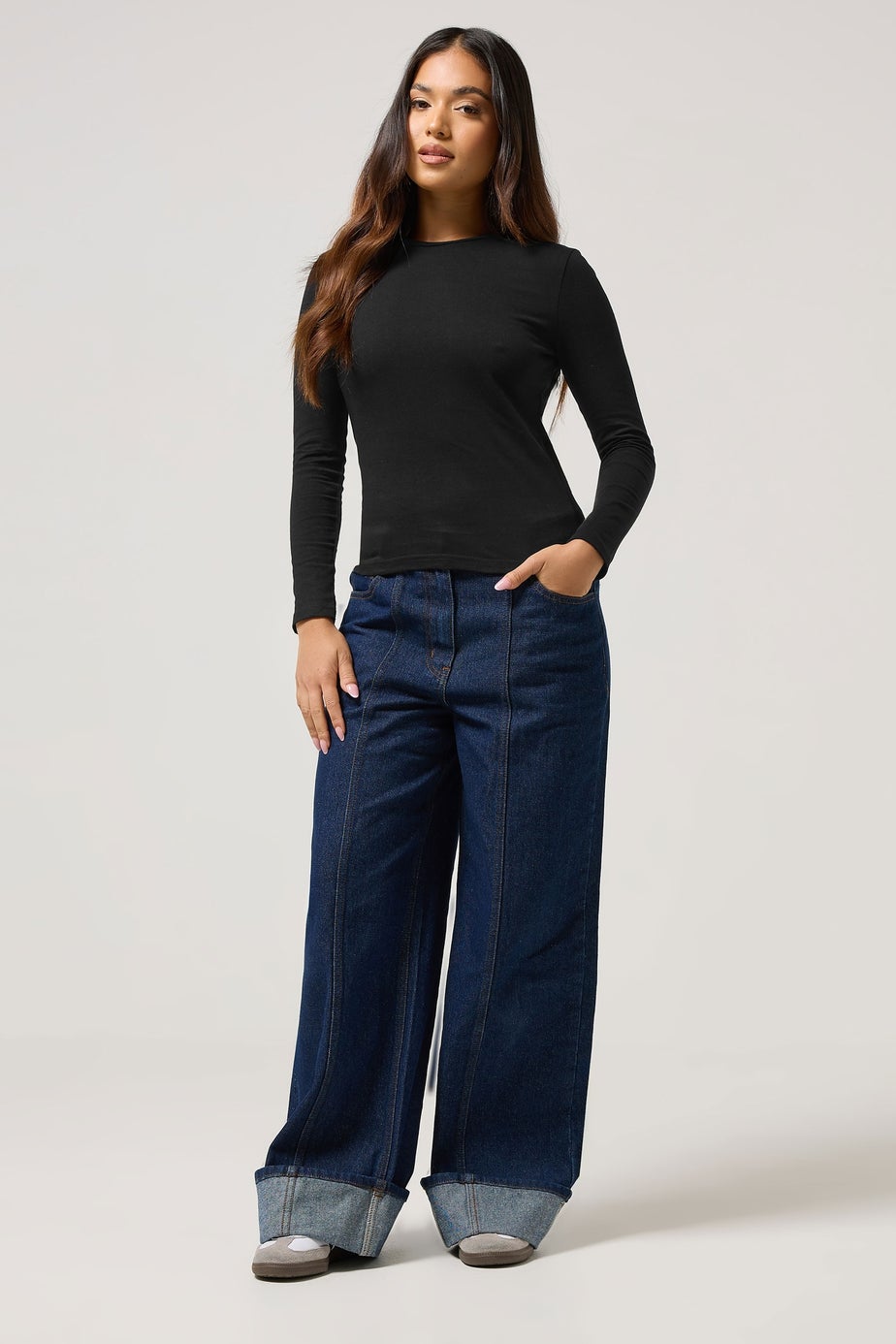 PixieGirl Petite 2 Pack Black & White Cotton T-Shirts