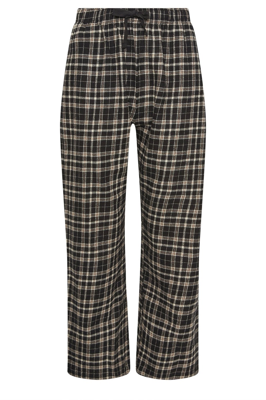 PixieGirl Petite Black Cotton Check Pyjama Bottoms