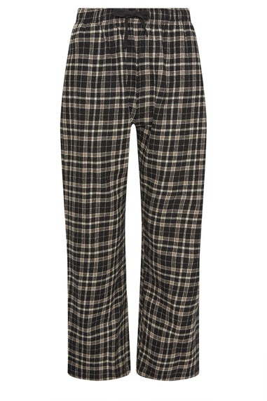 PixieGirl Petite Black Cotton Check Pyjama Bottoms