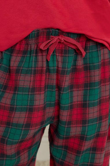 PixieGirl Petite Red Cotton Check Pyjama Bottoms