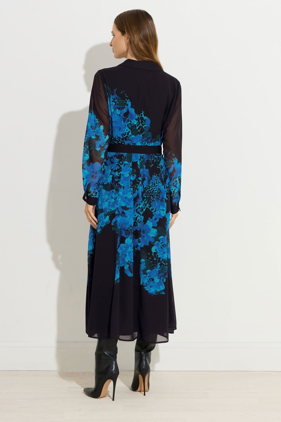 Star By Julien Macdonald Black Floral Print Shirt Dress