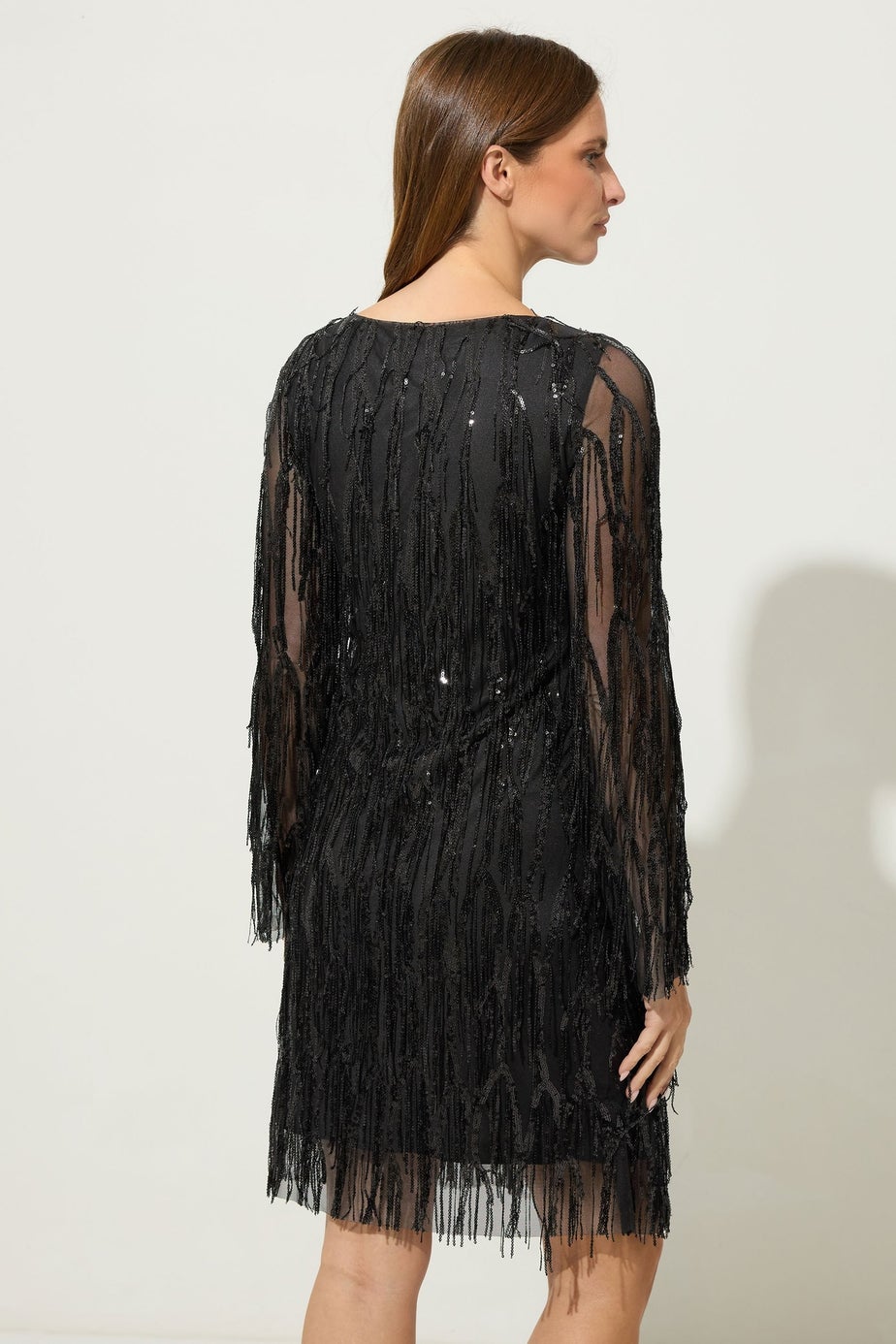 Star By Julien Macdonald Black Sequin Tassel Dress