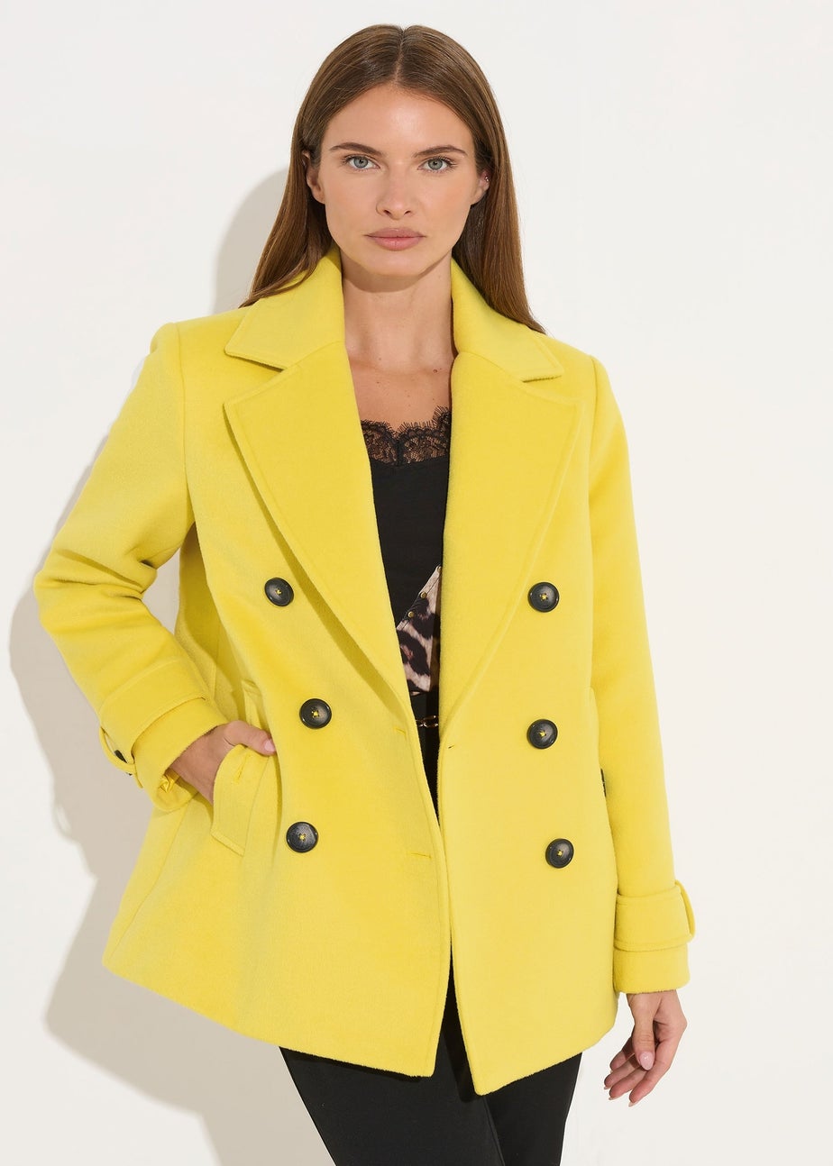 Star By Julien Macdonald Yellow Button Through Coat