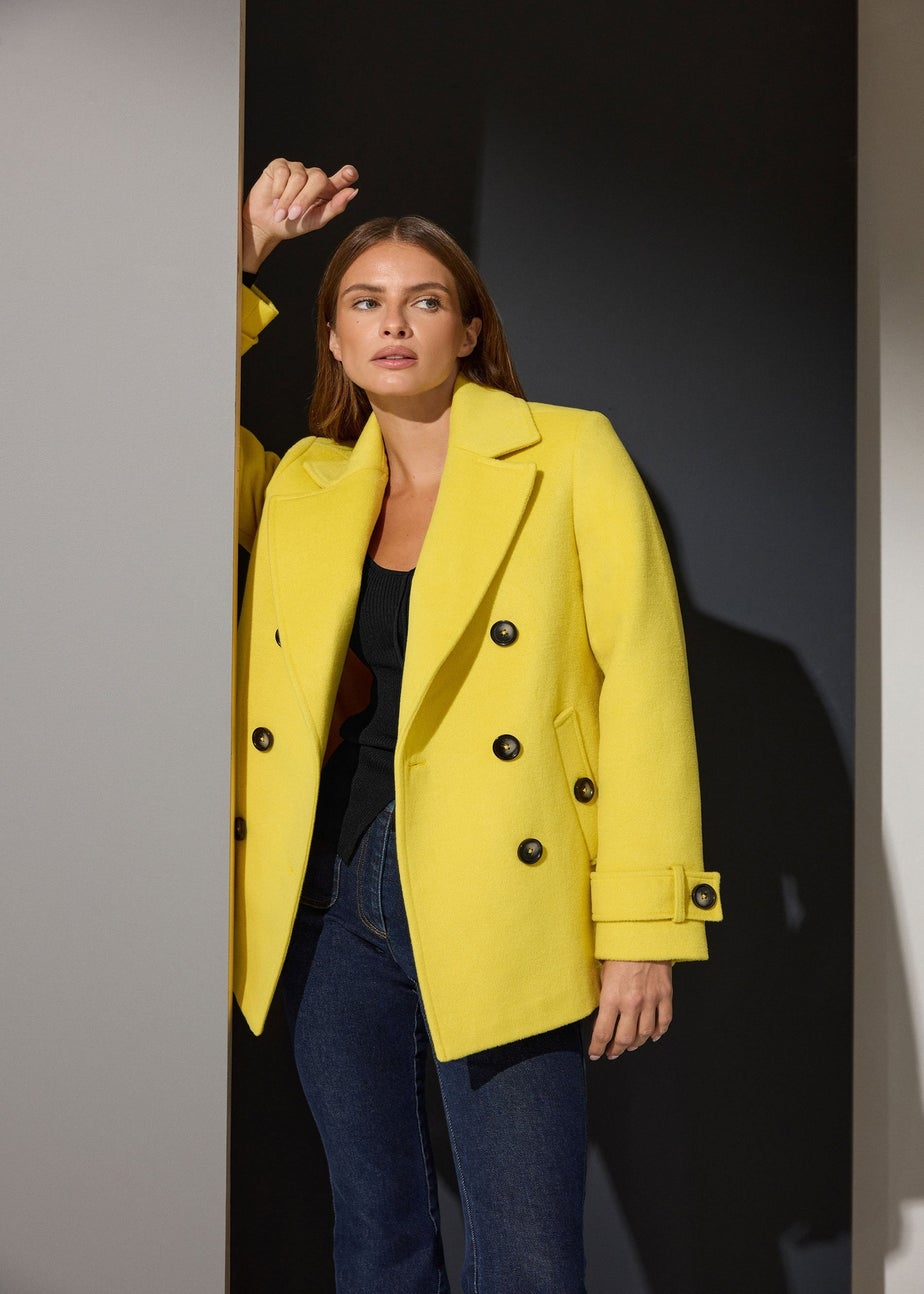 Star By Julien Macdonald Yellow Button Through Coat