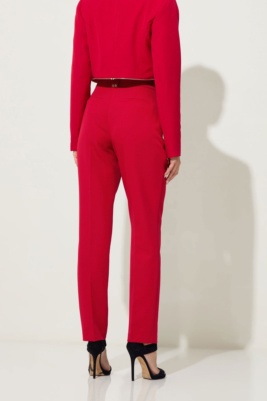 Star By Julien Macdonald Red Tailored Straight Leg Trousers
