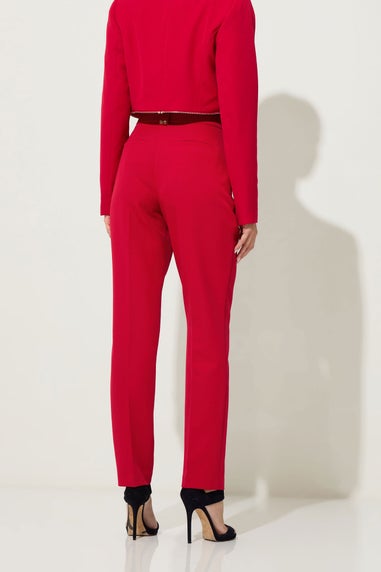 Star By Julien Macdonald Red Tailored Straight Leg Trousers