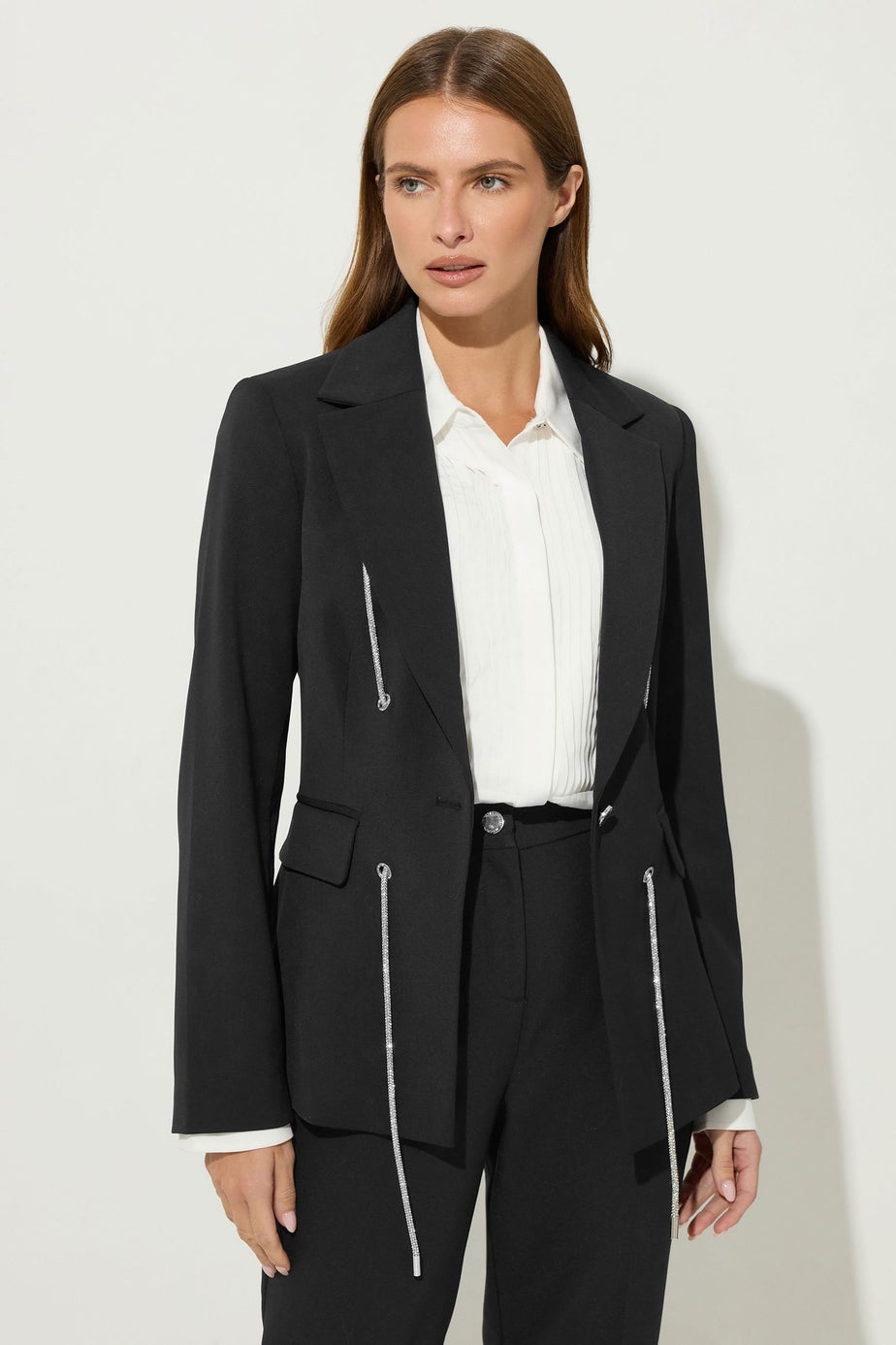 Star By Julien Macdonald Black Diamante Detail Blazer