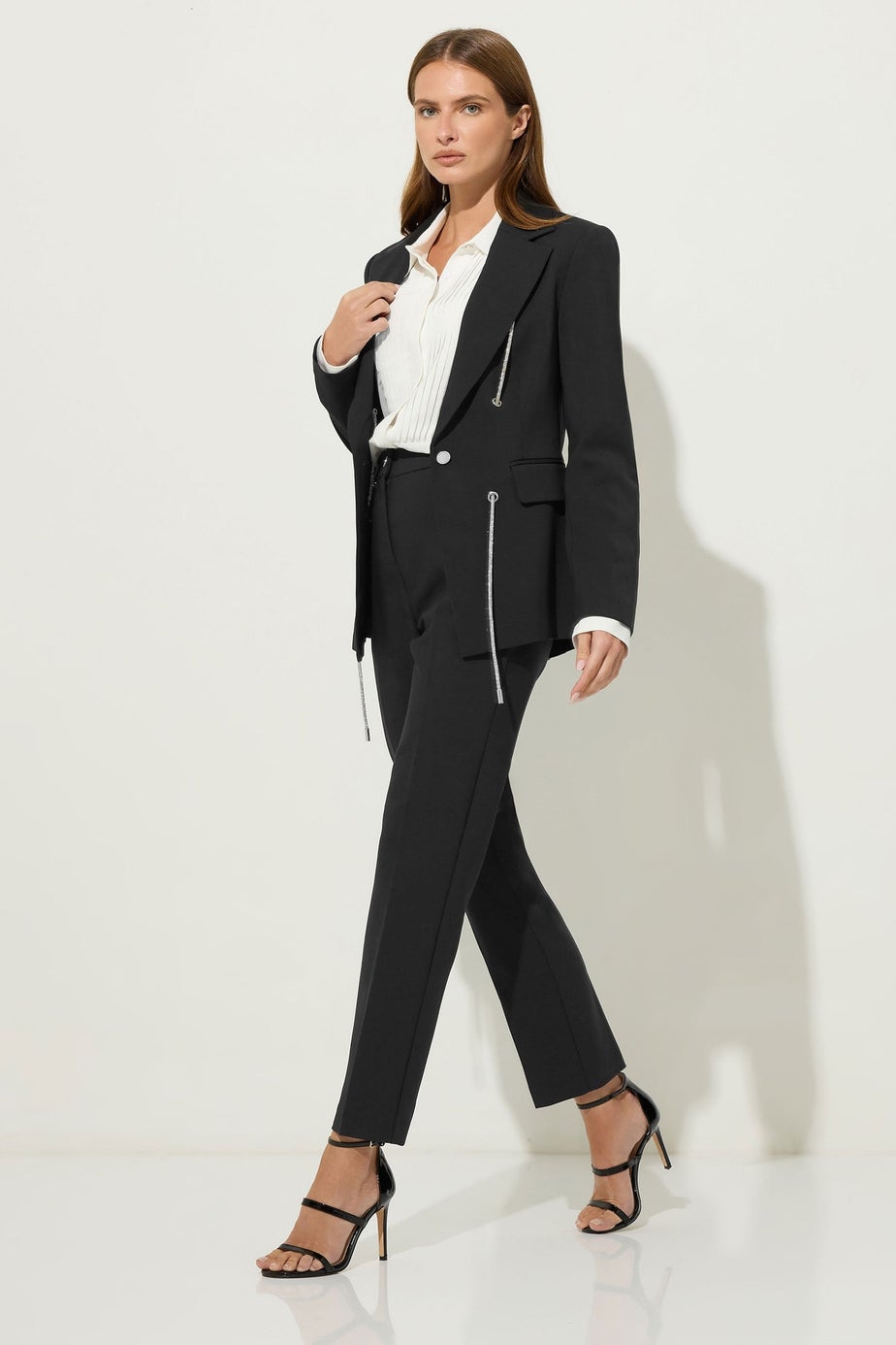 Star By Julien Macdonald Black Diamante Detail Blazer