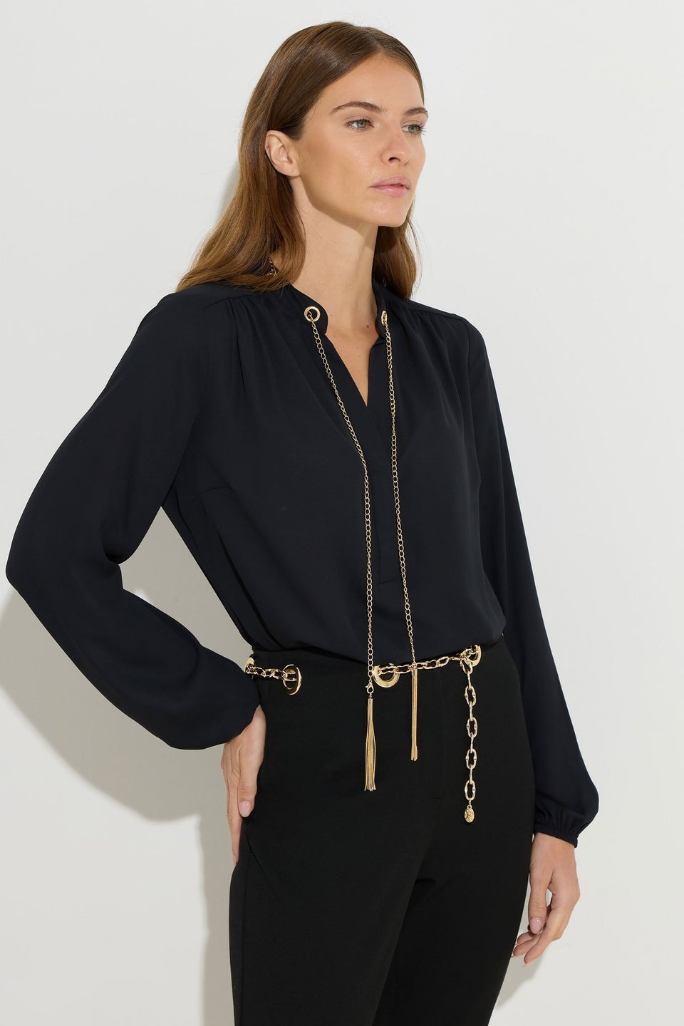Star By Julien Macdonald Black Chain Blouse