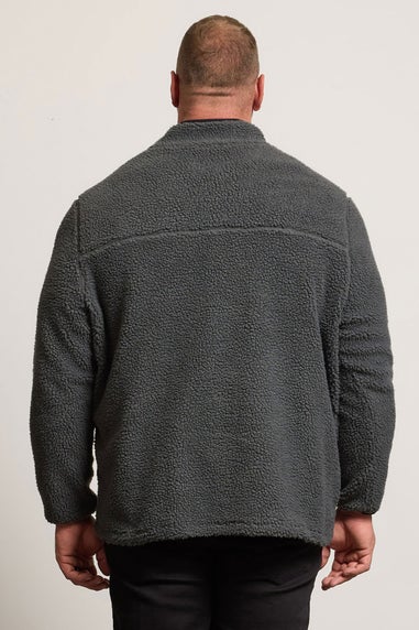 BadRhino Grey Sherpa Quarter Zip Fleece