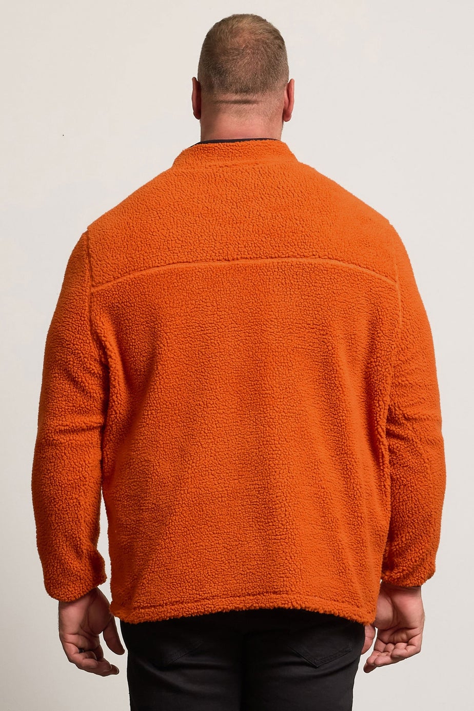 BadRhino Orange Sherpa Quarter Zip Fleece
