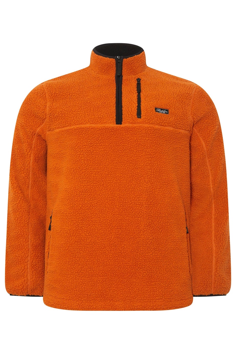 BadRhino Orange Sherpa Quarter Zip Fleece