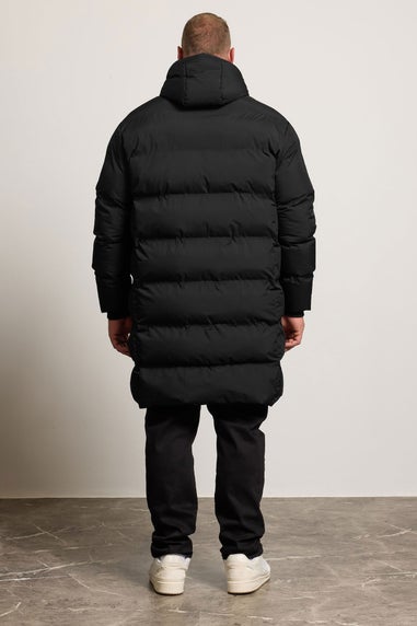 BadRhino Black Seamless Longline Puffer Jacket