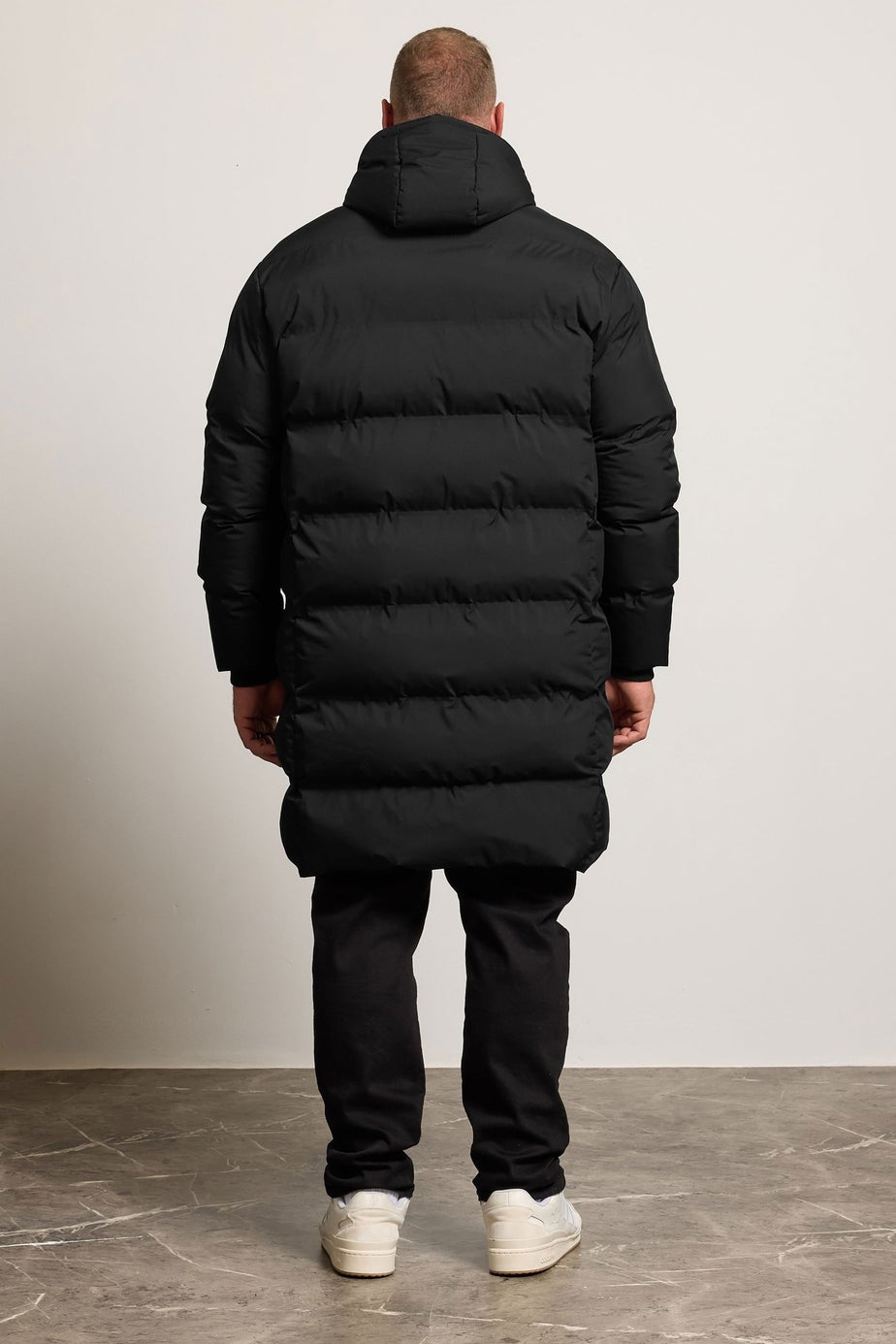 BadRhino Black Seamless Longline Puffer Jacket