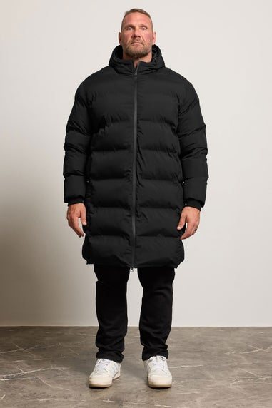 BadRhino Black Seamless Longline Puffer Jacket