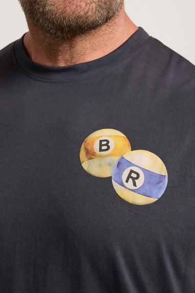 BadRhino Grey Billiards Club Graphic T-Shirt