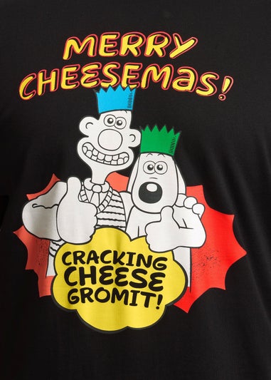 BadRhino Black Wallace & Gromit Graphic T-Shirt