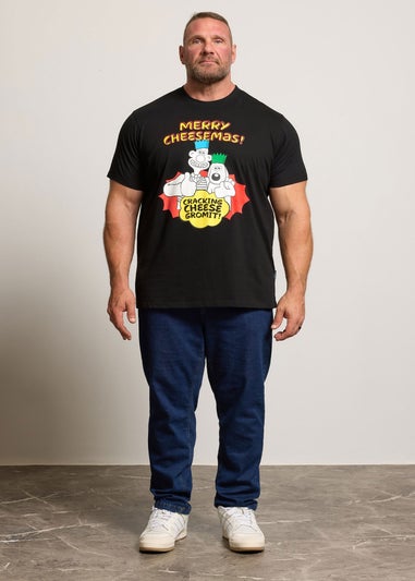 BadRhino Black Wallace & Gromit Graphic T-Shirt