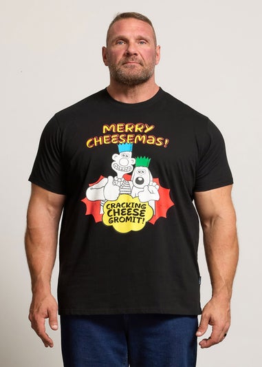 BadRhino Black Wallace & Gromit Graphic T-Shirt