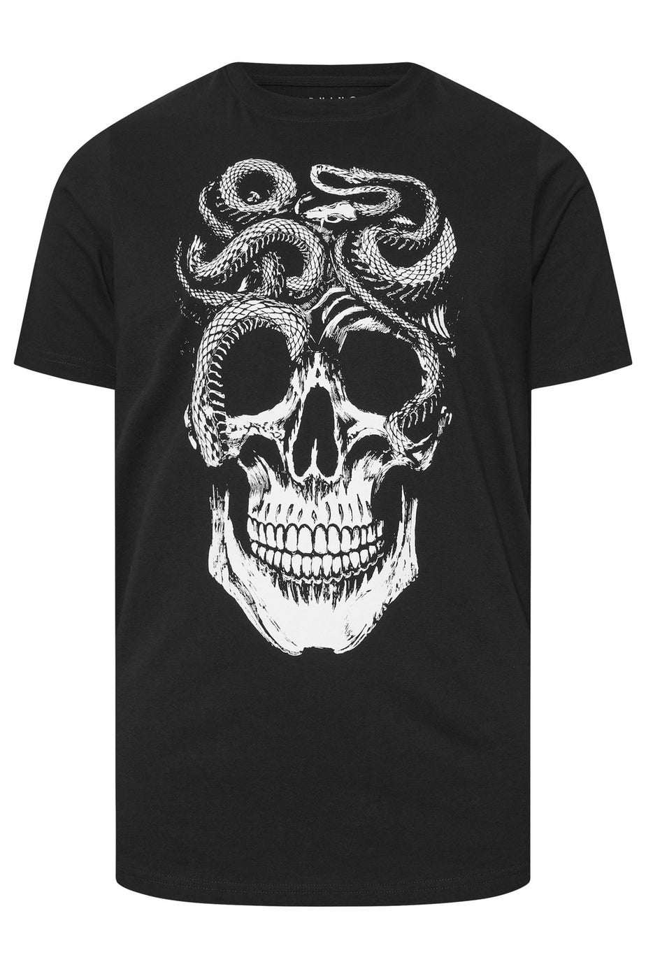 BadRhino Black Skull & Snake Print Graphic T-Shirt