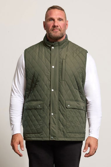 BadRhino Khaki Green Diamond Quilted Gilet