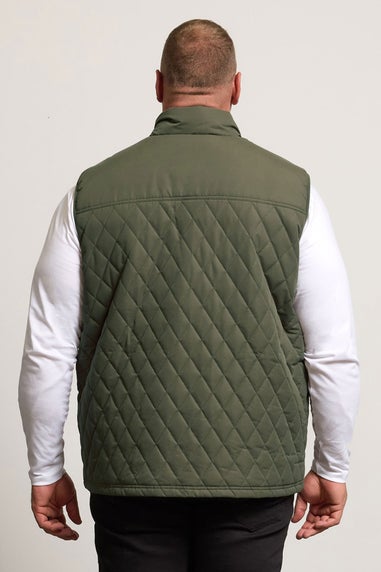 BadRhino Khaki Green Diamond Quilted Gilet