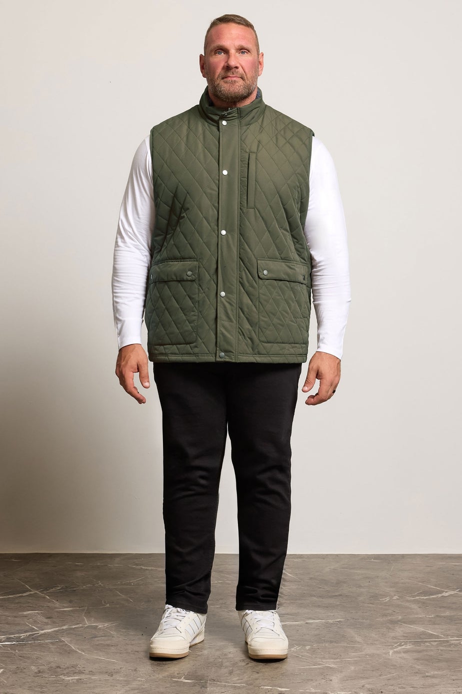 BadRhino Khaki Green Diamond Quilted Gilet