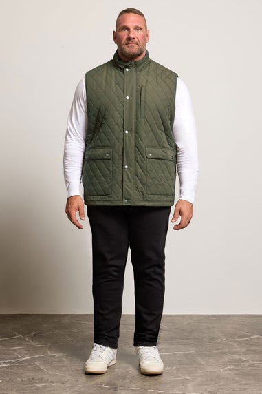 BadRhino Khaki Green Diamond Quilted Gilet