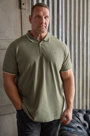 BadRhino 3 Pack Blue/Green/Brown Tipped Polo Shirt