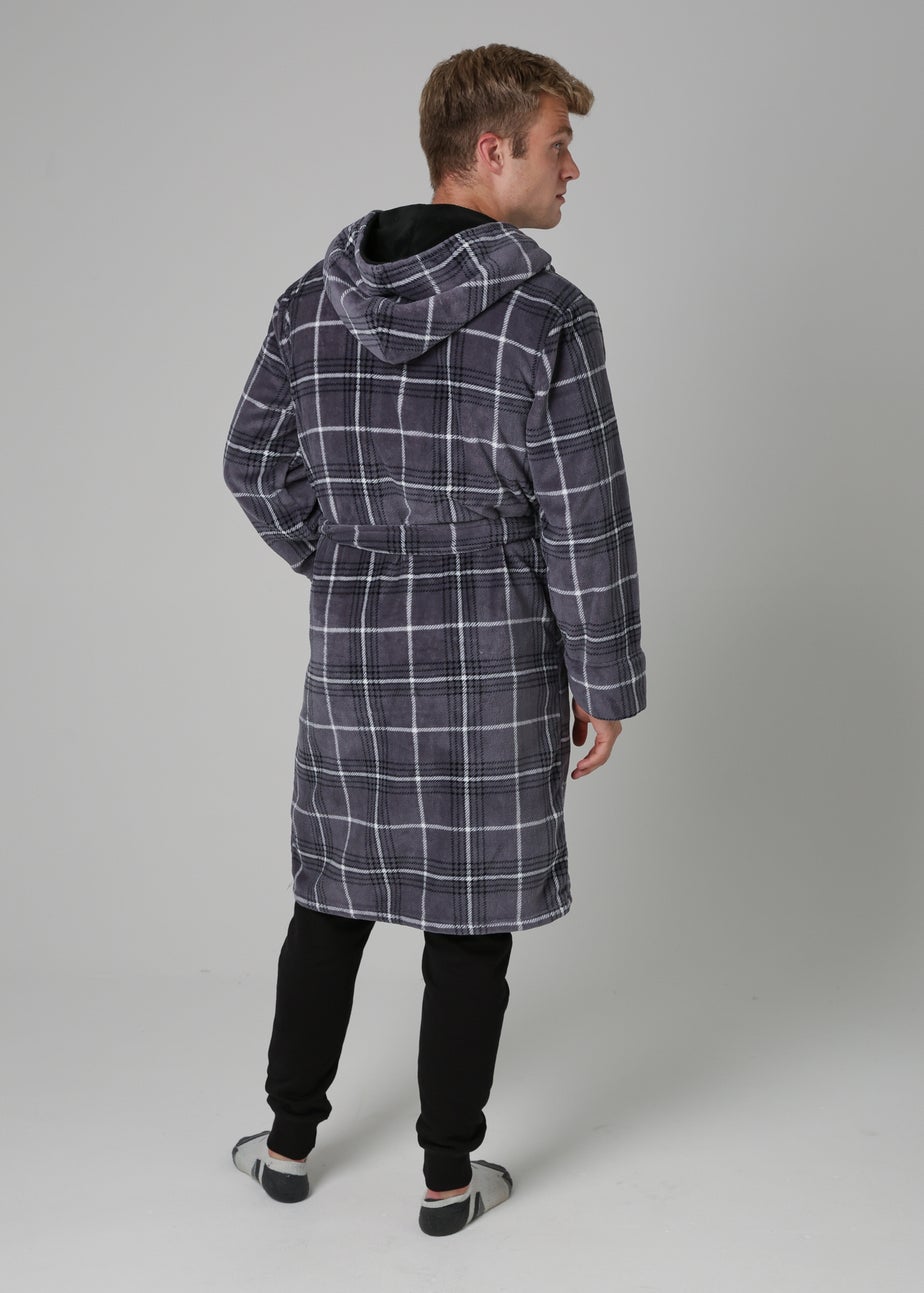 Tokyo Laundry Grey Check Print Dressing Gown