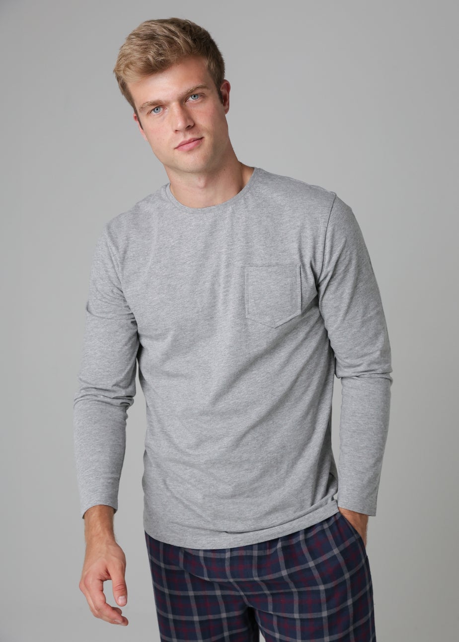 Tokyo Laundry Grey Cotton Long Sleeve Pyjama Set